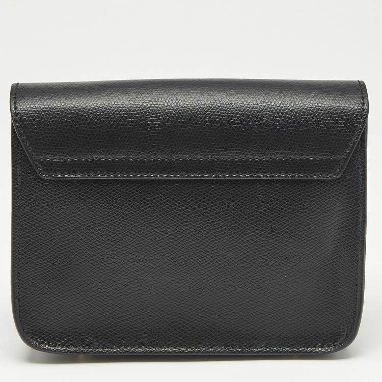 Pre Owned Furla Black Leather Mini Metropolis Crossbody Bag