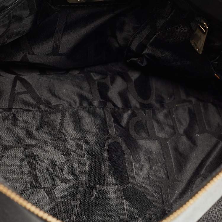 Pre Owned Furla Black Leather Piper Dome Satchel