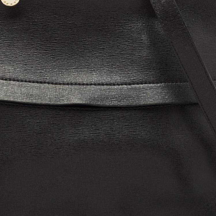 Pre Owned Furla Black Leather Piper Dome Satchel