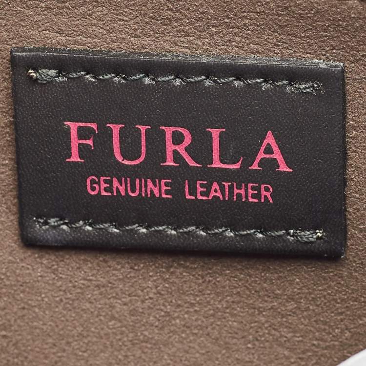 Pre Owned Furla Light Blue Leather Tortona Top Handle Bag