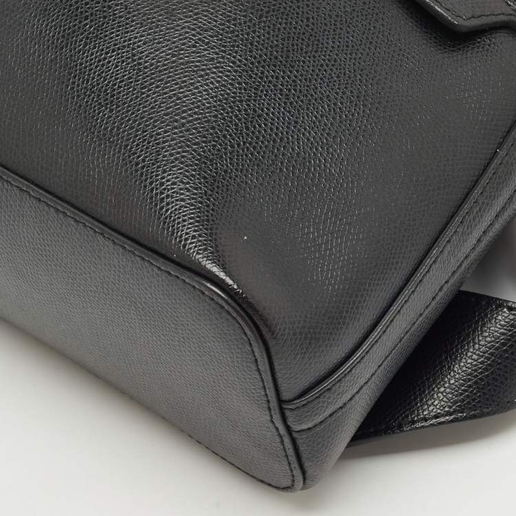 Pre Owned Furla Black Leather Favola Backpack
