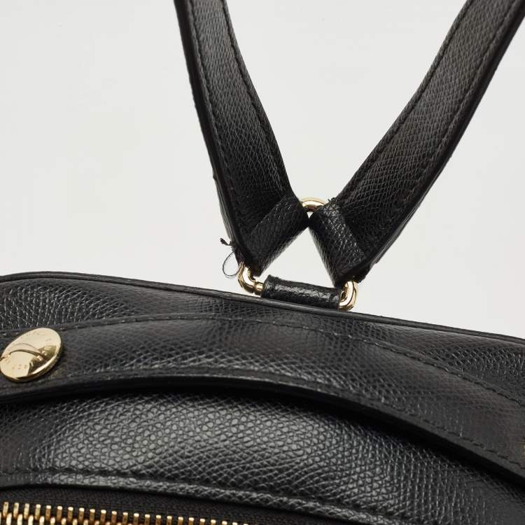 Pre Owned Furla Black Leather Favola Backpack