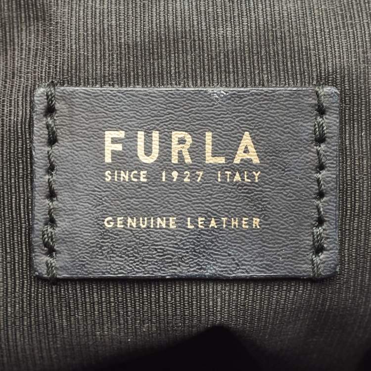 Pre Owned Furla Black Leather Favola Backpack