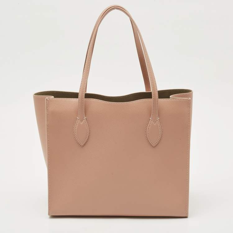 Pre Owned Furla Pink Leather Era Tote