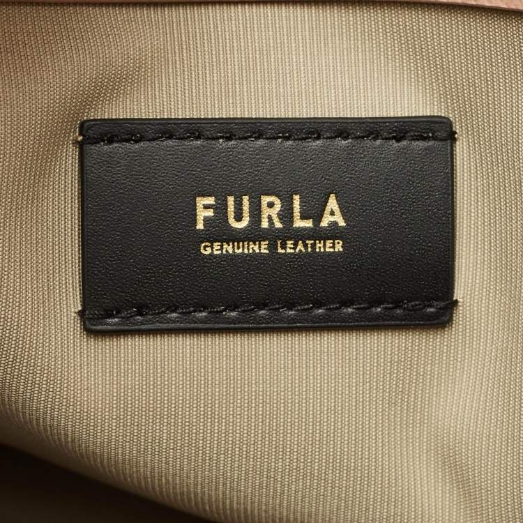 Pre Owned Furla Pink Leather Era Tote