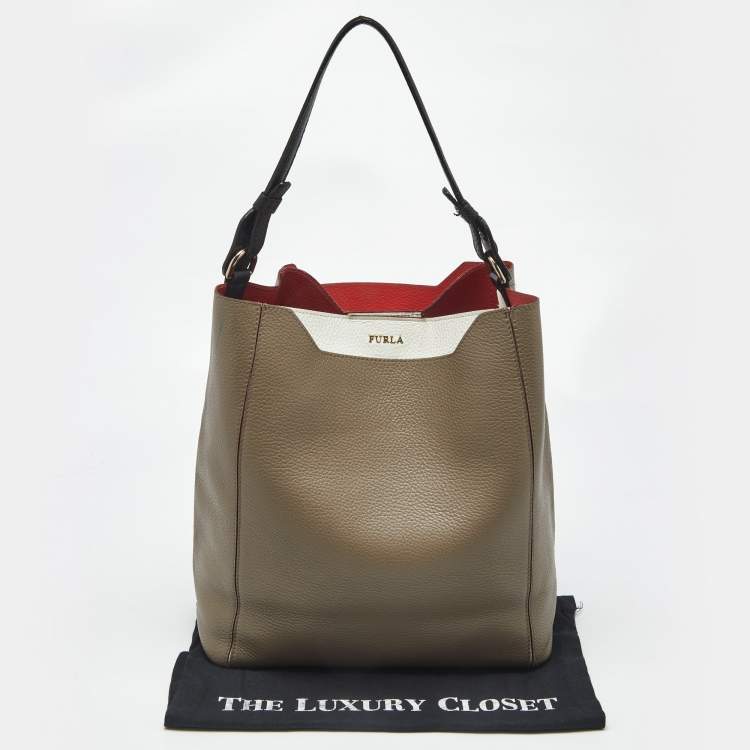 Pre Owned Furla Multicolor Leather Shoulder Bag