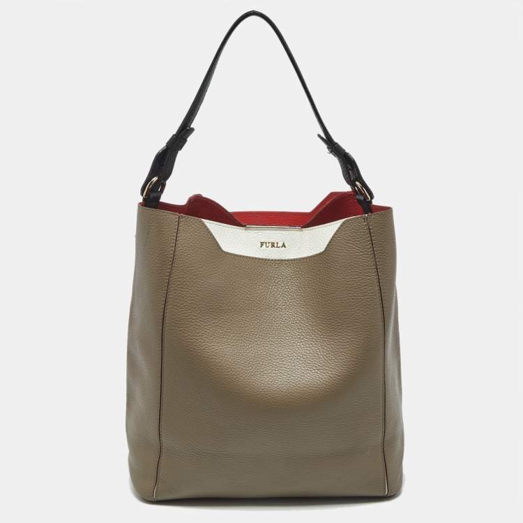Pre Owned Furla Multicolor Leather Shoulder Bag