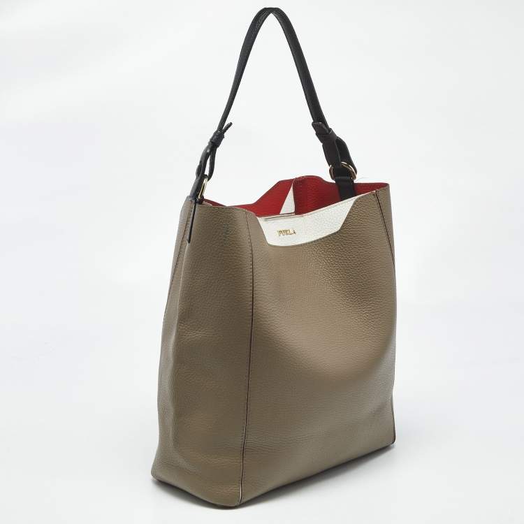 Pre Owned Furla Multicolor Leather Shoulder Bag