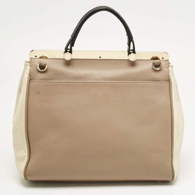 Pre Owned Furla Multicolor Leather Medium Cortina Top Handle Bag