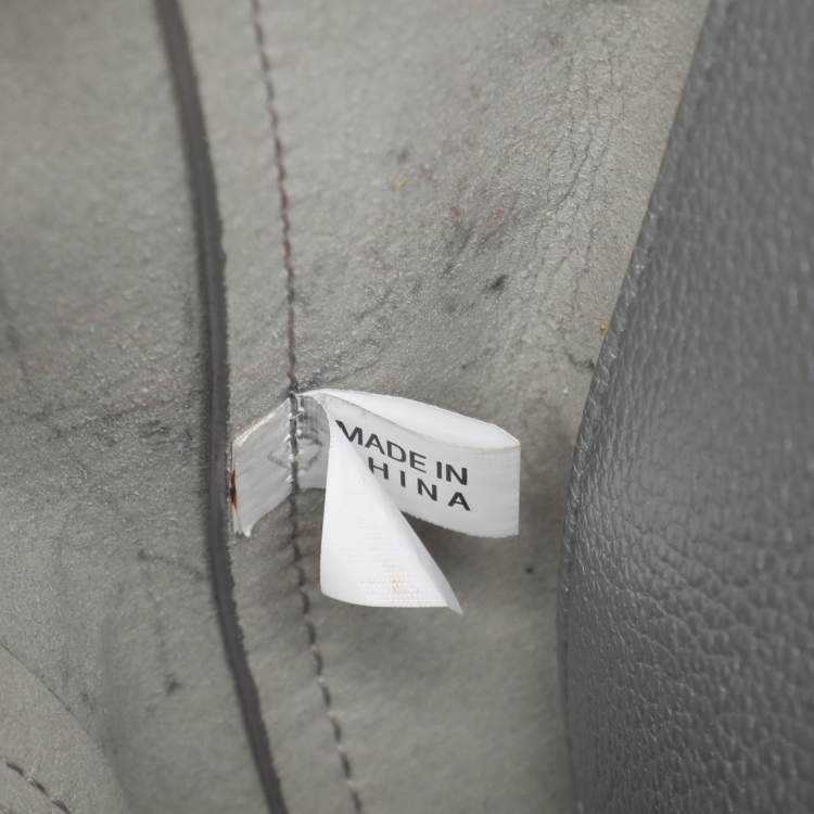 Pre Owned Furla Silver Leather Mini Perla Tote