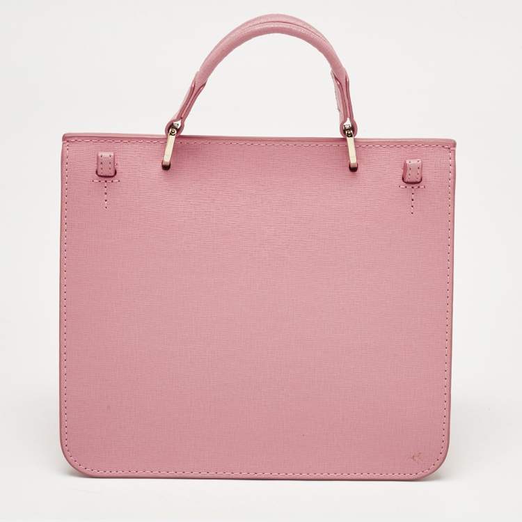 Pre Owned Furla Pink Leather Metropolis Top Handle Bag