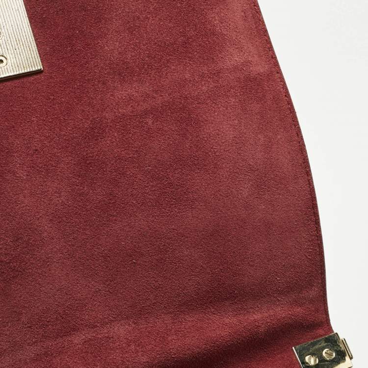 Pre Owned Furla Red Leather Mimi Shoulder Bag