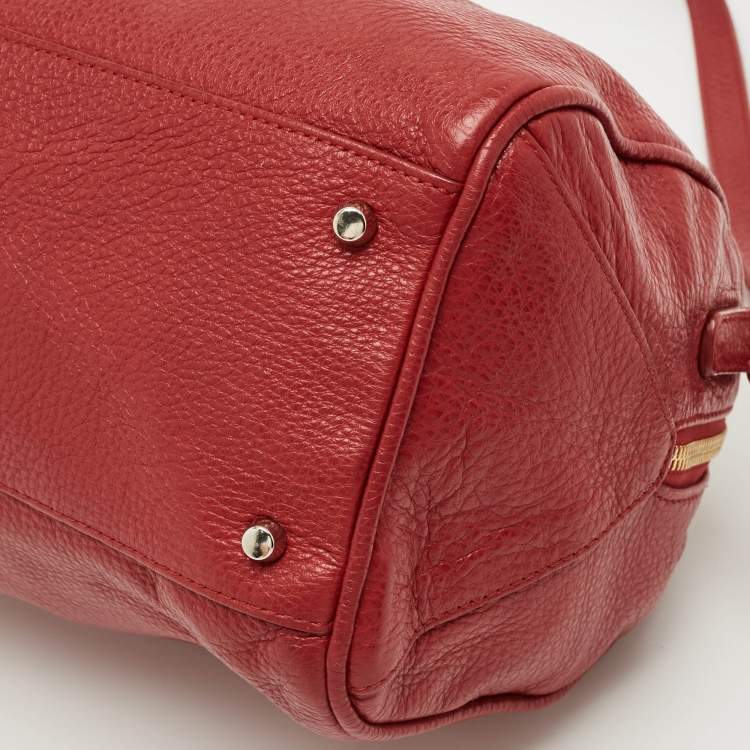 Pre Owned Furla Red Leather Arianna Satchel
