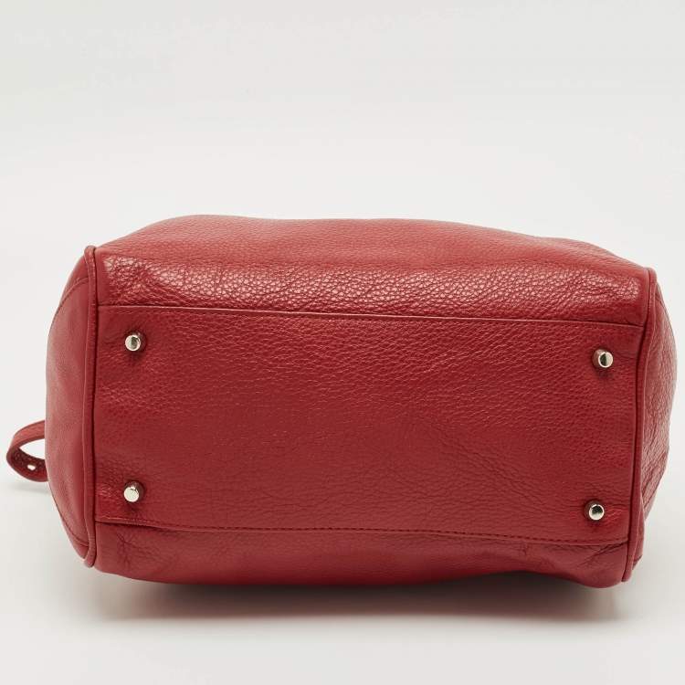 Pre Owned Furla Red Leather Arianna Satchel