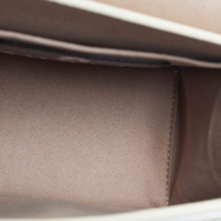 Pre Owned Furla Off White Croc Embossed Leather Villa Shoulder Bag
