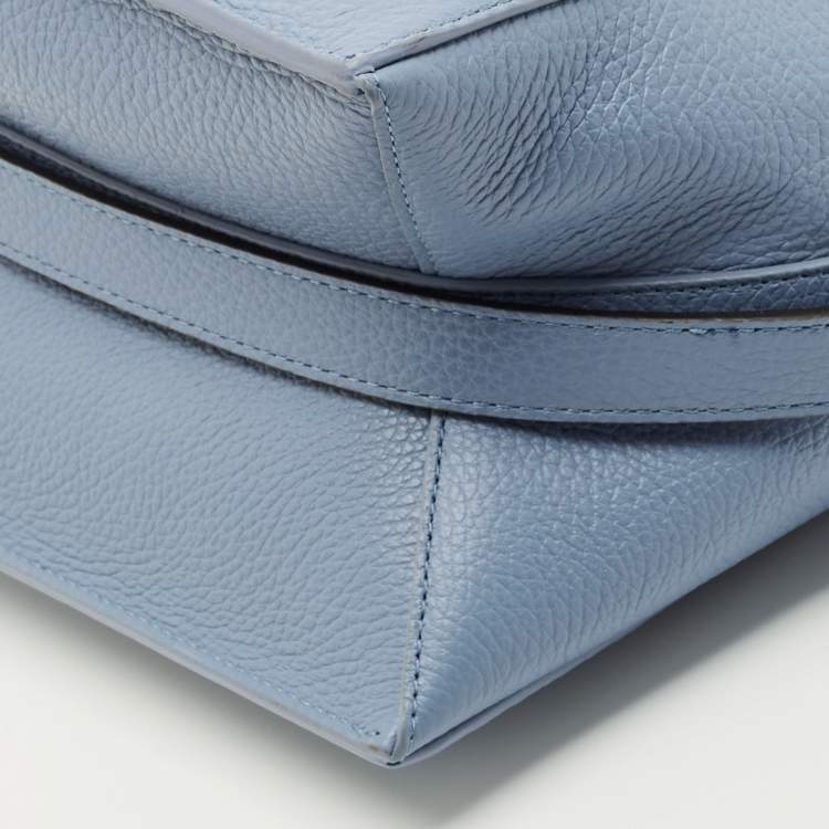 Pre Owned Furla Blue Leather Mini Nuvola Bucket Bag