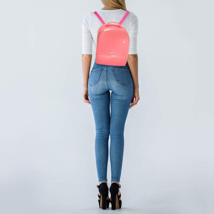 Pre Owned Furla Pink Rubber Candy Backpack