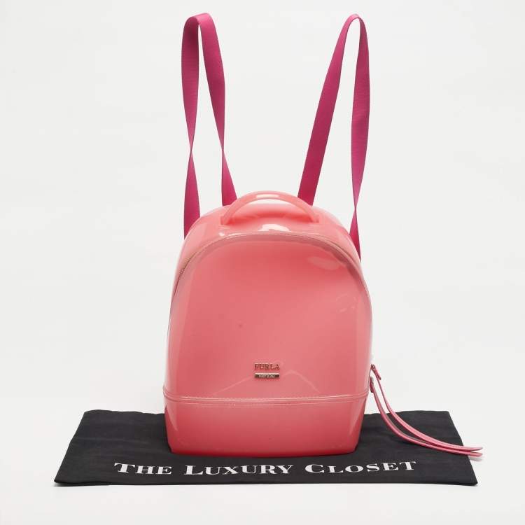 Pre Owned Furla Pink Rubber Candy Backpack