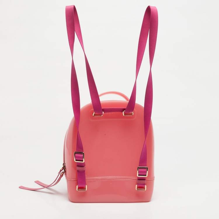 Pre Owned Furla Pink Rubber Candy Backpack