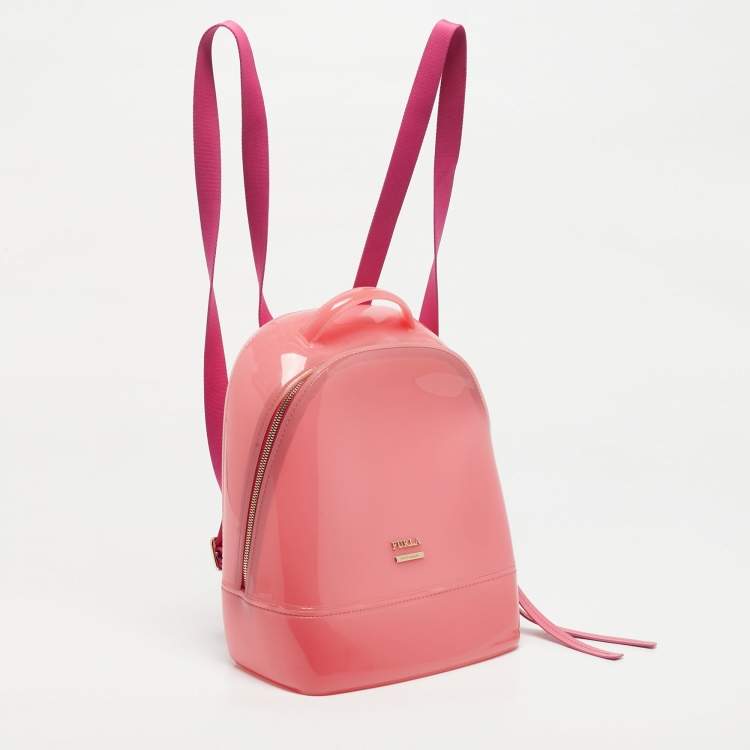 Pre Owned Furla Pink Rubber Candy Backpack