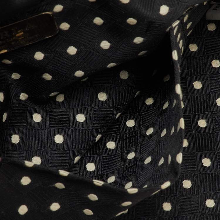 Pre Owned Furla Black Leather Knot Bow Flap Shoulder Bag