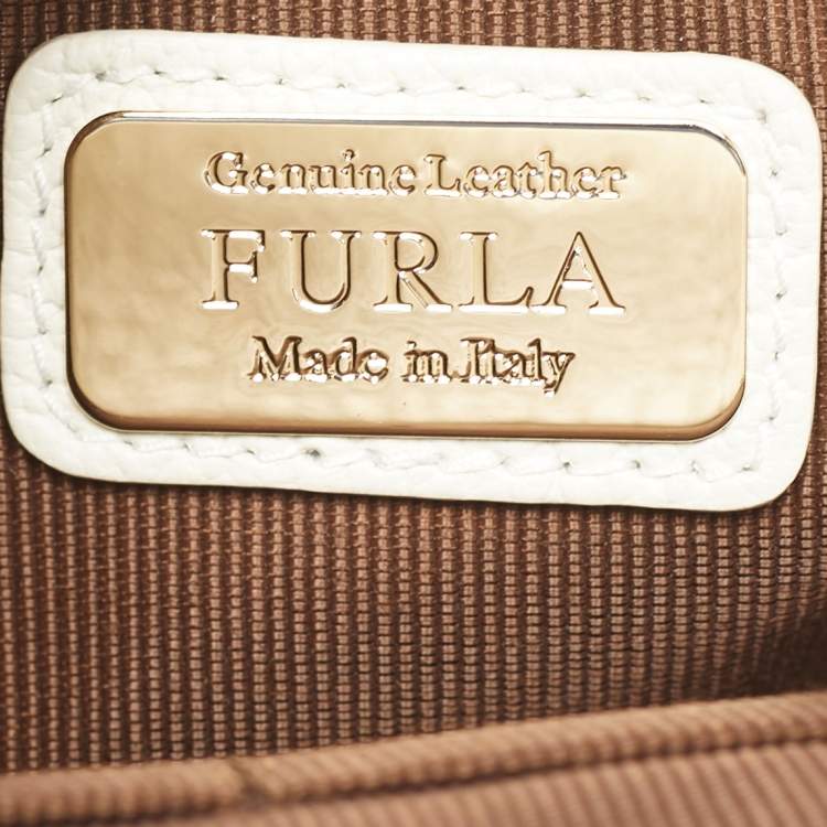 Pre Owned Furla Tricolor Leather Artesia Creta Top Handle Bag