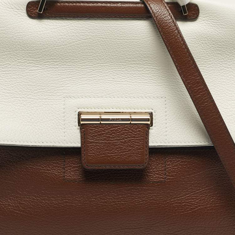 Pre Owned Furla Tricolor Leather Artesia Creta Top Handle Bag