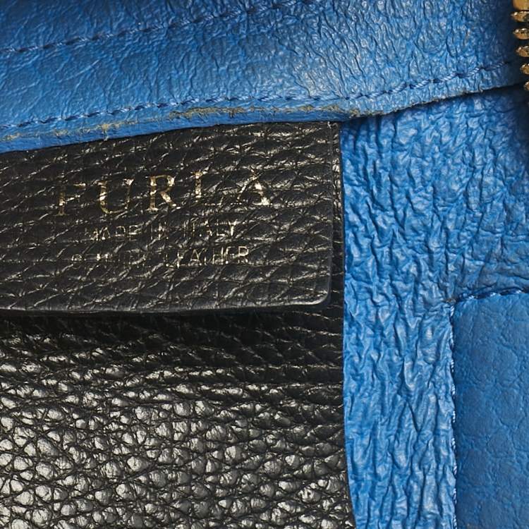 Pre Owned Furla Black Leather Capriccio Tote