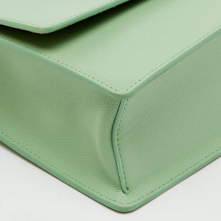 Pre Owned Furla Light Green Leather Small 1927 Crossbody Bag