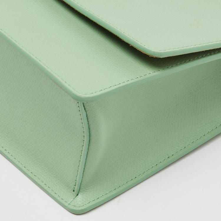 Pre Owned Furla Light Green Leather Small 1927 Crossbody Bag