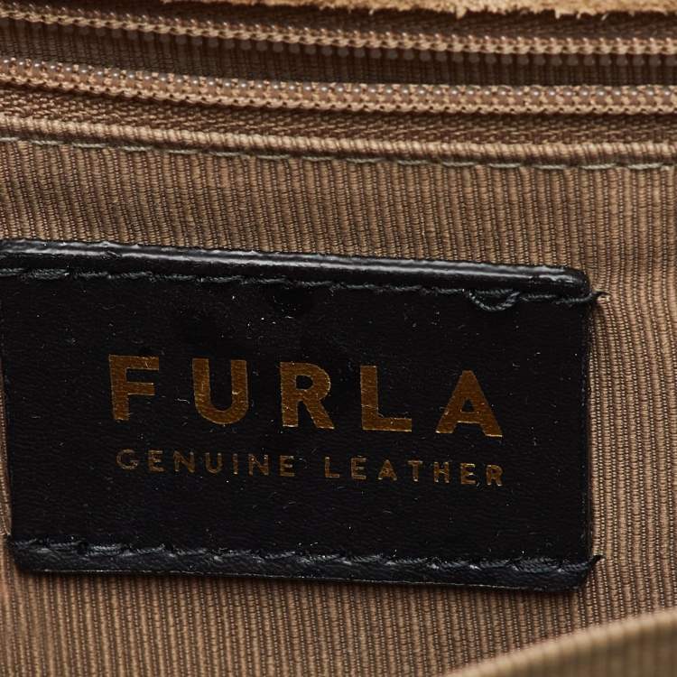 Pre Owned Furla Light Green Leather Small 1927 Crossbody Bag