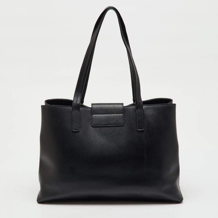 Pre Owned Furla Black Leather 1927 Soft Tote