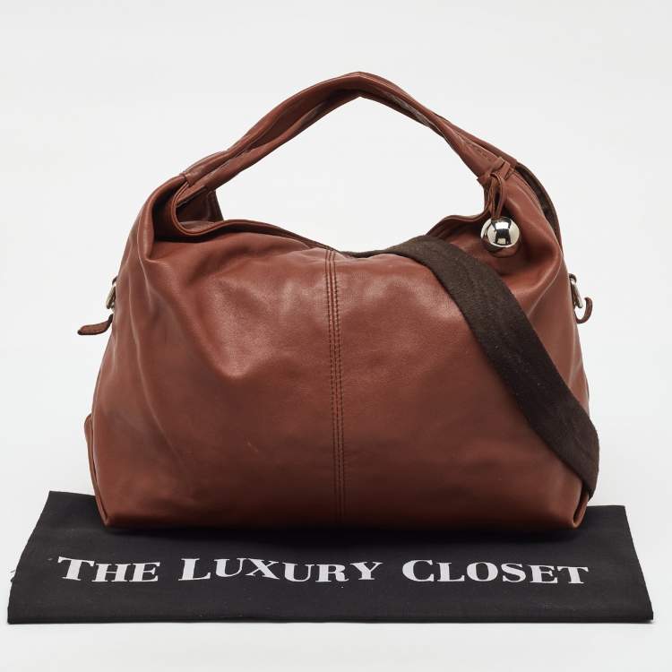 Pre Owned Furla Brown Leather Shoulder Bag