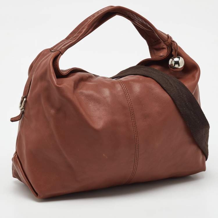 Pre Owned Furla Brown Leather Shoulder Bag