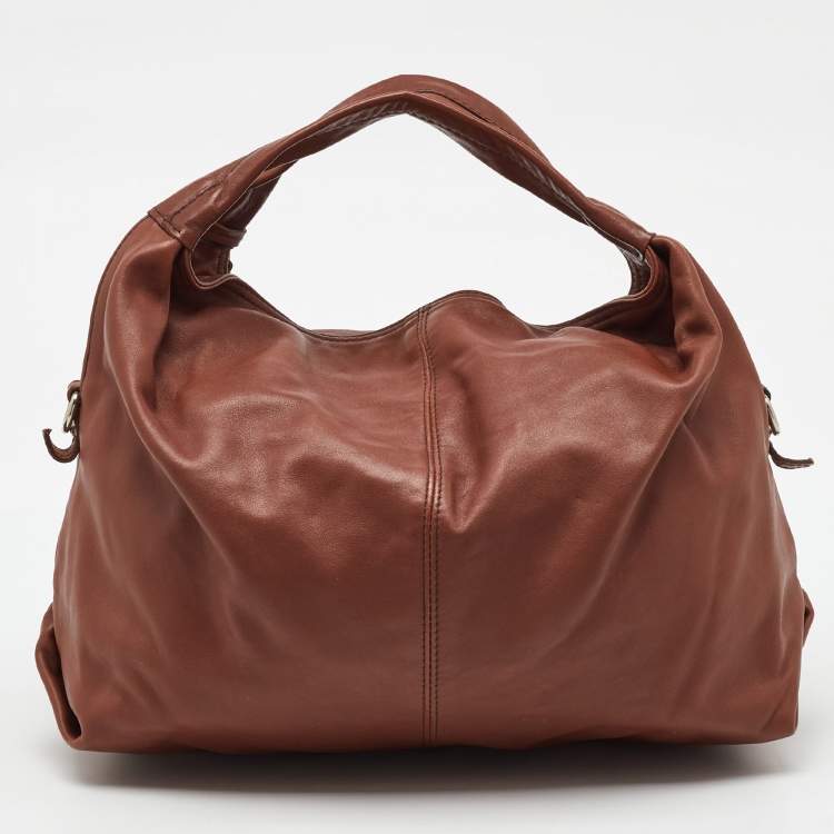 Pre Owned Furla Brown Leather Shoulder Bag