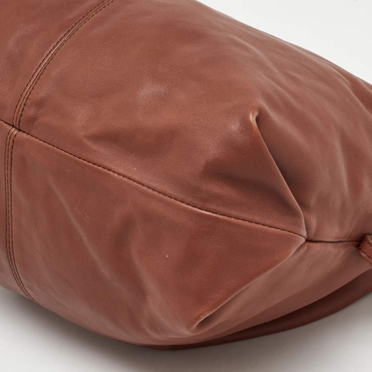 Pre Owned Furla Brown Leather Shoulder Bag