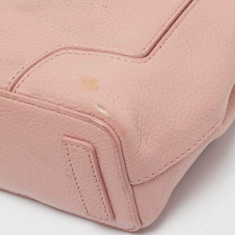 Pre Owned Furla Pink Leather Perla Crossbody Bag