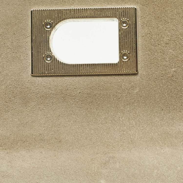 Pre Owned Furla Light Green Leather Mini 1927 Top Handle Bag