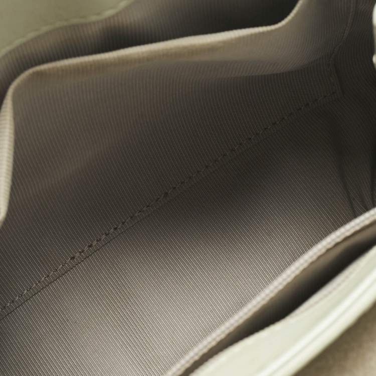 Pre Owned Furla Light Green Leather Mini 1927 Top Handle Bag