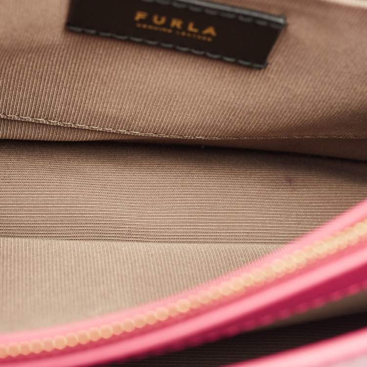 Pre Owned Furla Fuchsia Leather Bella Top Handle Bag