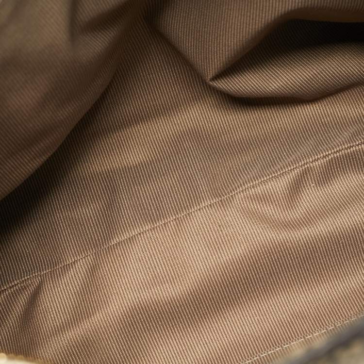 Pre Owned Furla Cream/Black Python Embossed Leather Lucky Tote