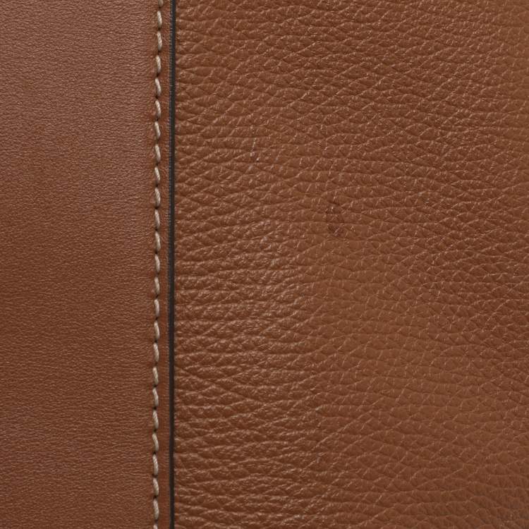 Pre Owned Furla Miastell Brown Leather Tote