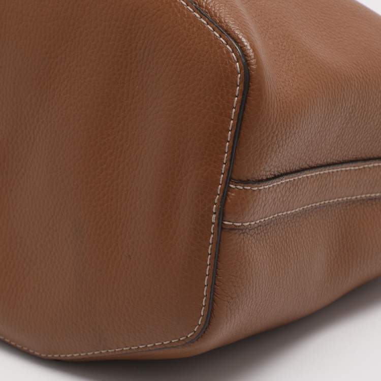 Pre Owned Furla Miastell Brown Leather Tote