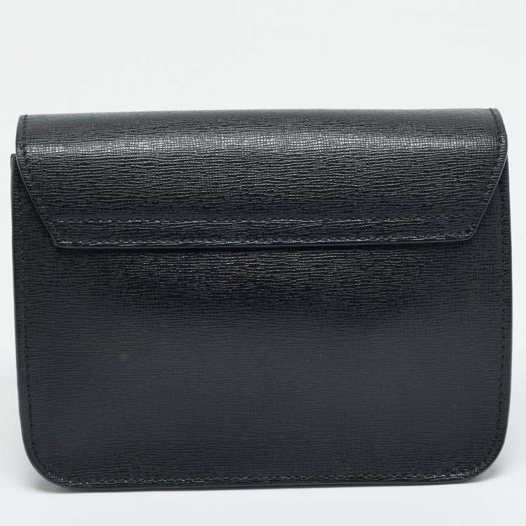 Pre Owned Furla Metropolis Mini Black Leather Crossbody Bag
