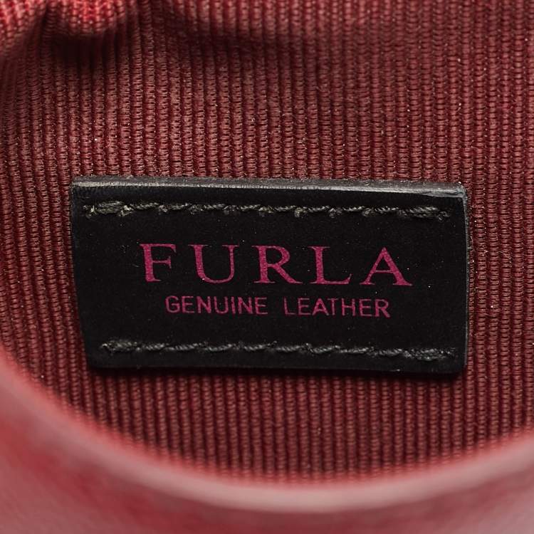 Pre Owned Furla Viva Mini Red Leather Shoulder Bag