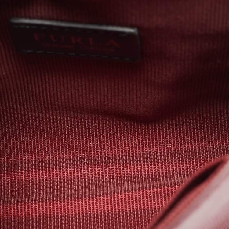 Pre Owned Furla Viva Mini Red Leather Shoulder Bag