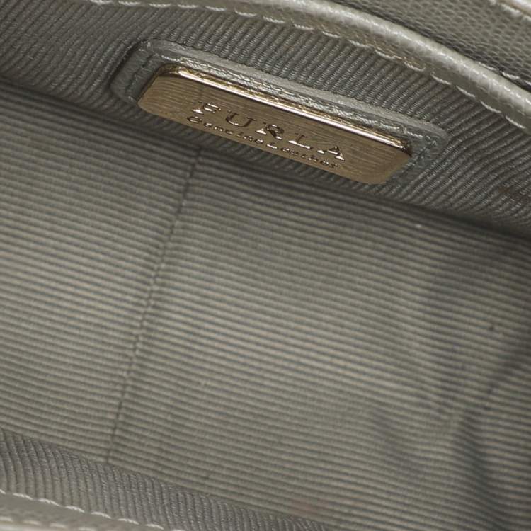 Pre Owned Furla Metropolis Mini Grey Leather Crossbody Bag