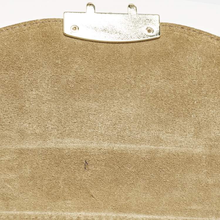 Pre Owned Furla Metropolis Mini Light Green Leather Crossbody Bag