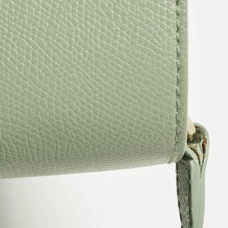 Pre Owned Furla Metropolis Mini Light Green Leather Crossbody Bag