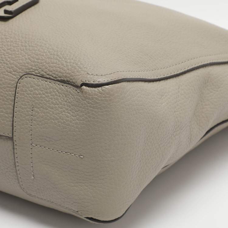 Pre Owned Furla Atena Grey Leather Hobo